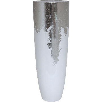 Planter Baq Luxe Lite Glossy  Partner white-silver, XL