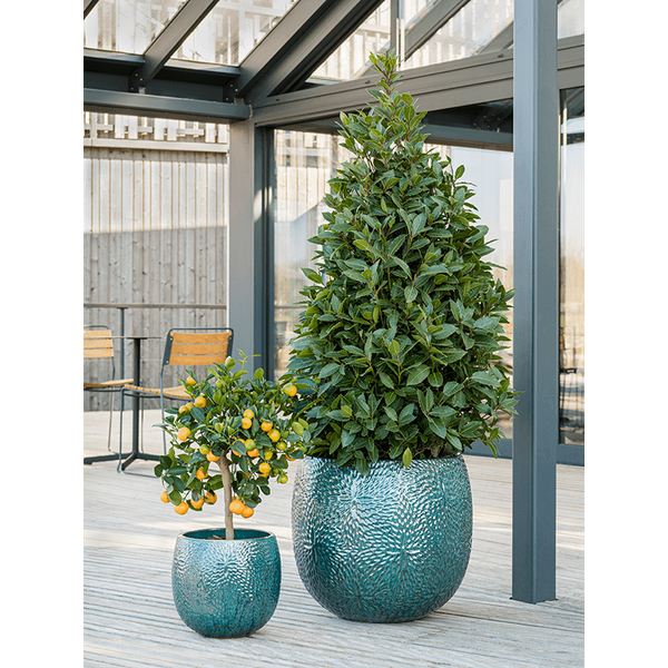 Кашпо Nieuwkoop Marly Pot Ocean Blue, Розмір L