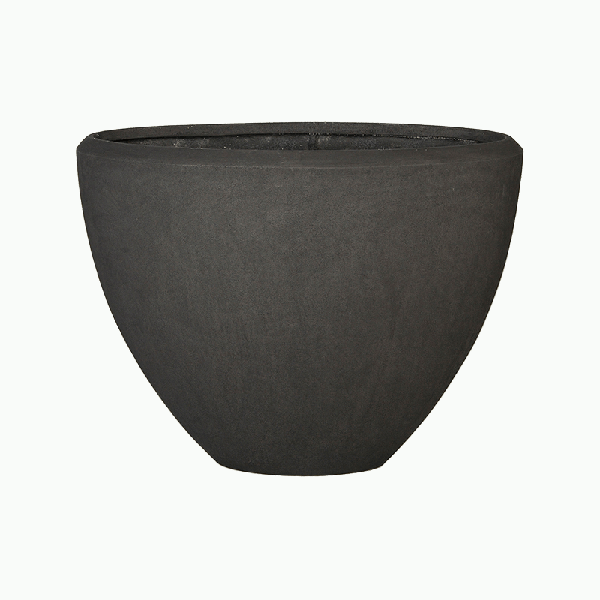 Кашпо Baq Polystone Plain Oval Smoke, Размер L