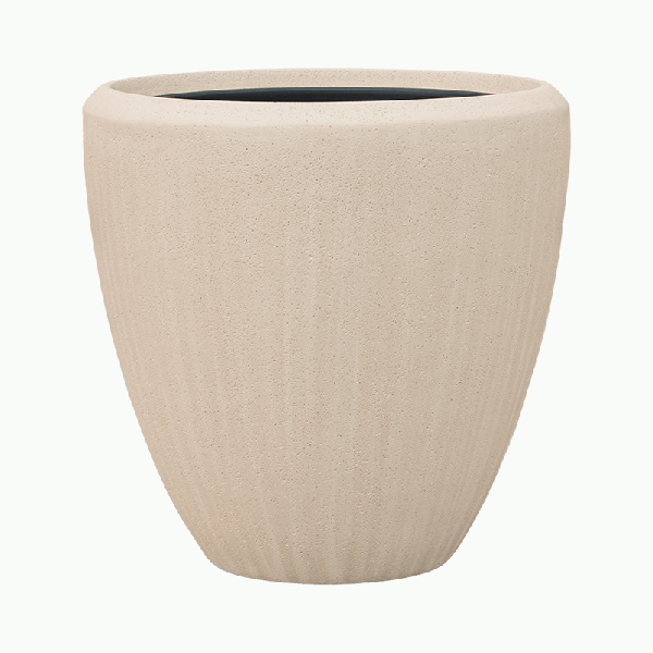 Кашпо Baq Polystone Plain Couple Natural (з вкладишем), M