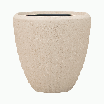 Кашпо Baq Polystone Plain Couple Natural (з вкладишем), M