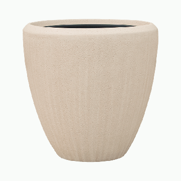 Кашпо Baq Polystone Plain Couple Natural (з вкладишем), M