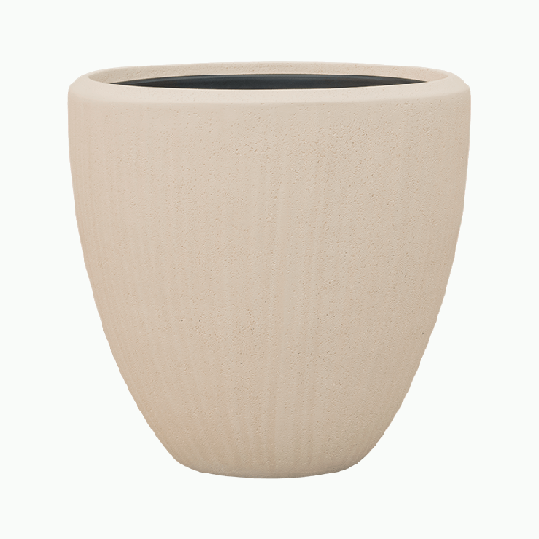 Кашпо Baq Polystone Plain Couple Natural (с вкладышем), L