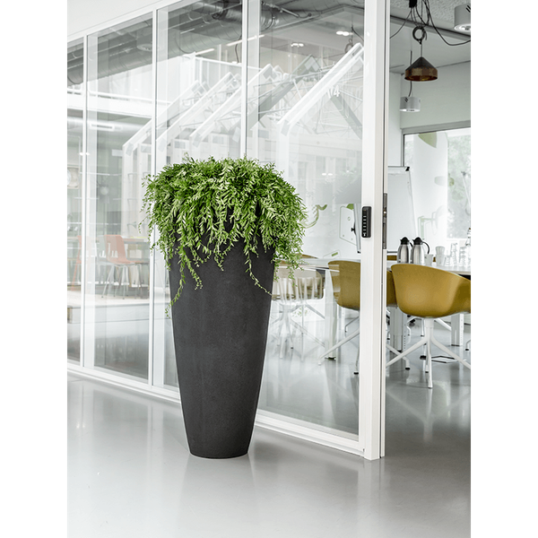 Кашпо Baq Polystone Plain  Partner smoke (з вкладишем), L