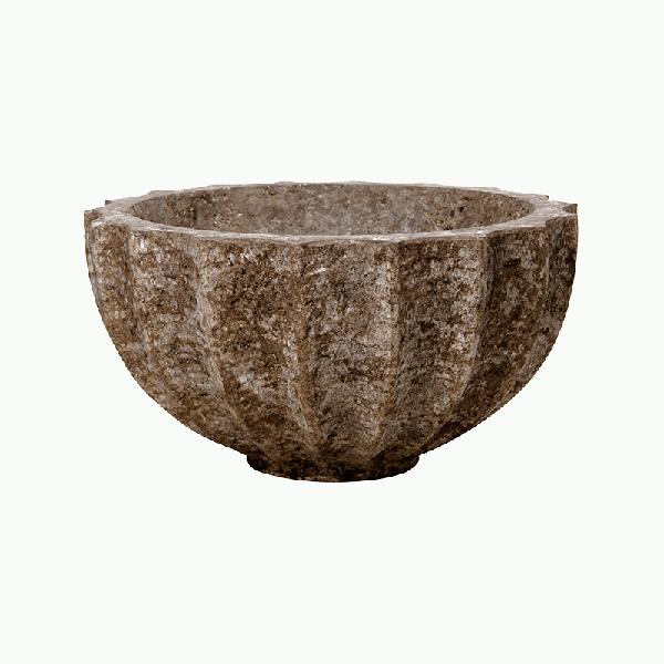 Кашпо Nieuwkoop Baq Polystone Rough Bowl Rock, Розмір M