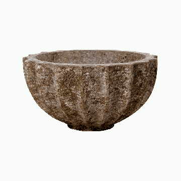 Planter Nieuwkoop Baq Polystone Rough Bowl Rock, Size M