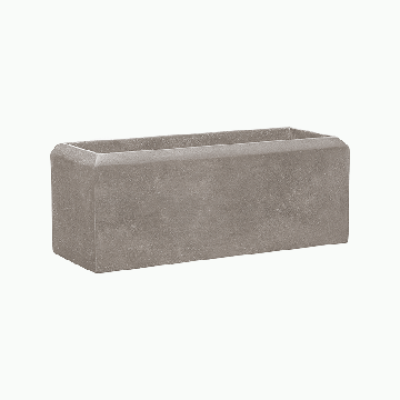 Кашпо Baq Polystone Plain Rectangle Grey, Розмір S