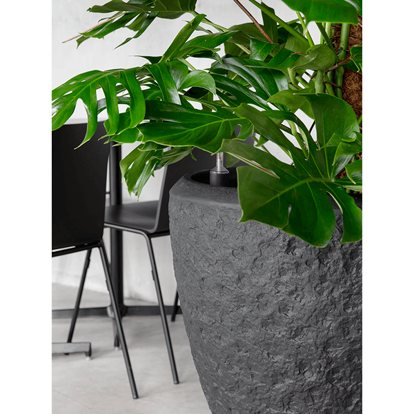 Кашпо Baq Polystone Rockwell Couple Smoke (с вкладышем), S