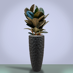 Planter Baq Polystone Rockwell Partner Smoke (with liner), L