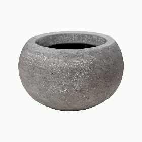 Planter Baq Polystone Plain Bowl Grey, S