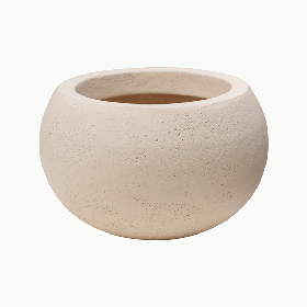 Planter Baq Polystone Plain Bowl Natural, S