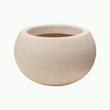 Planter Baq Polystone Plain Bowl Natural, S