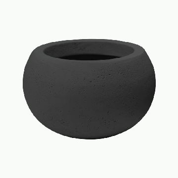 Planter Baq Polystone Plain Bowl Smoke, S