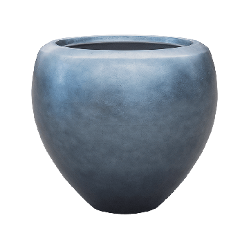 Кашпо Nieuwkoop Baq Metallic Couple матовое голубое, L