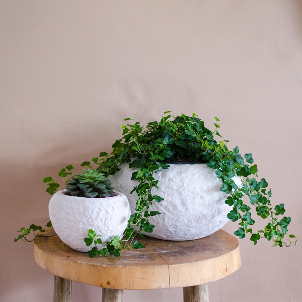 Planter Nieuwkoop Baq Rockwell White