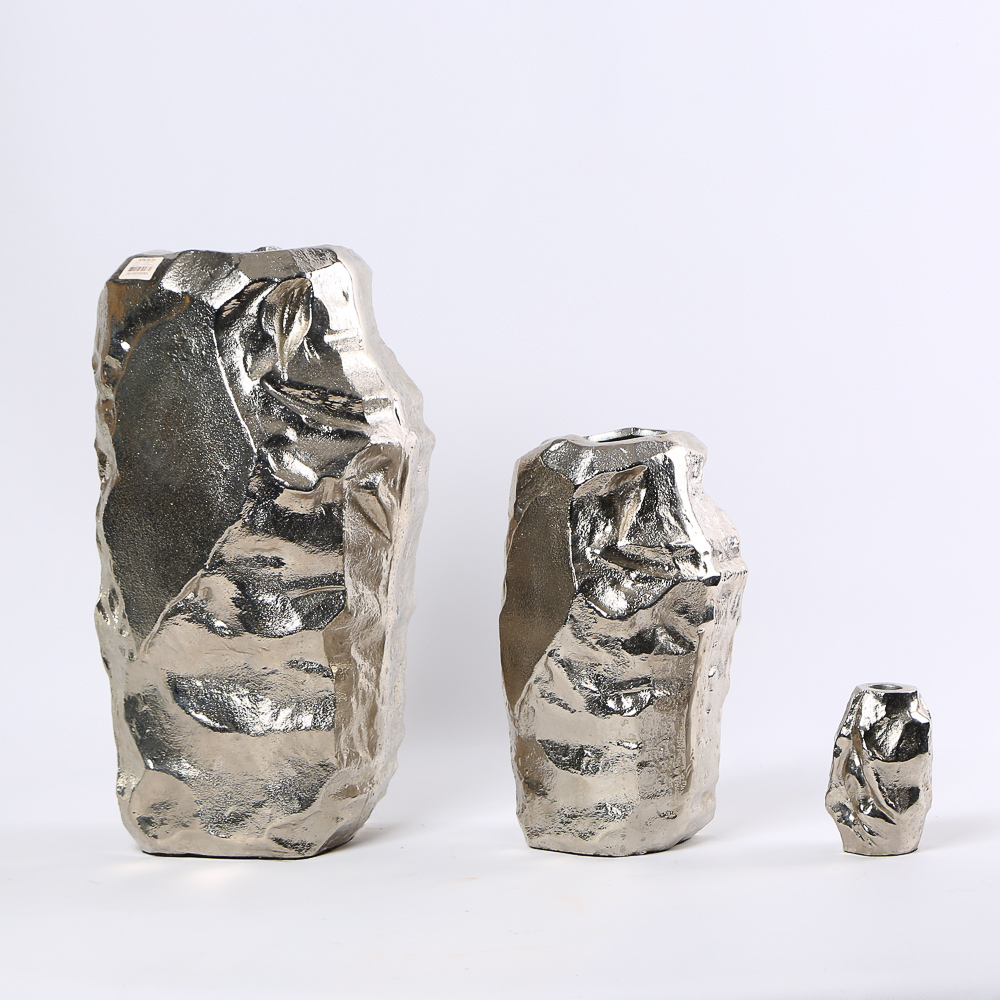 "Silver Stone" Decorative Vases