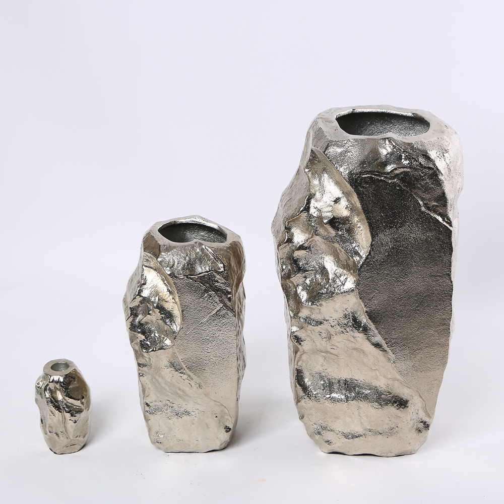 "Silver Stone" Decorative Vases