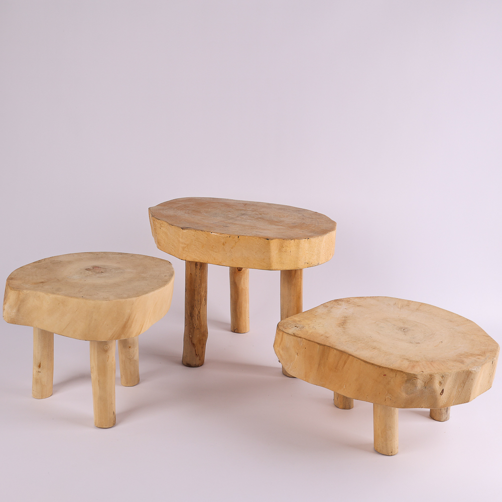 Natural Wood Stools