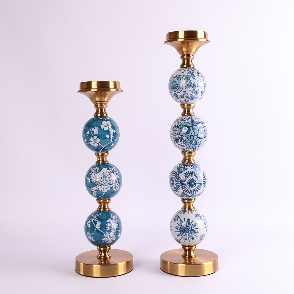 "Oriental Flower" Candle Holders