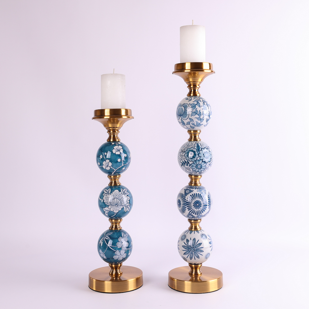 "Oriental Flower" Candle Holders