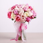 Bouquet of 51 peonies mix