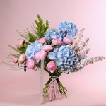 «Pastel Breeze» a bouquet of hydrangeas and peonies