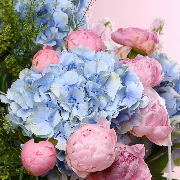 «Pastel Breeze» a bouquet of hydrangeas and peonies