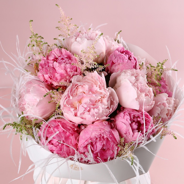 «First Ball» is a bouquet of peonies