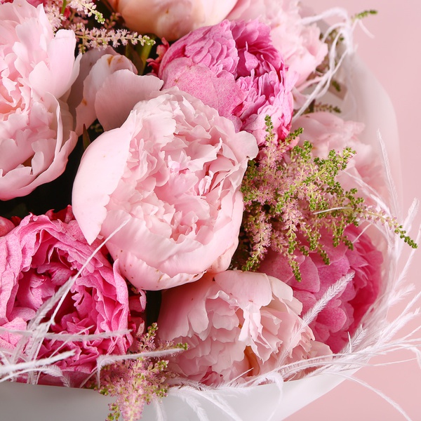 «First Ball» is a bouquet of peonies