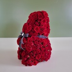 Floral composition "Teddy bear" of red roses