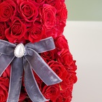 Floral composition "Teddy bear" of red roses