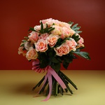 Bouquet of 35 peach roses Shimmer