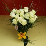 Bouquet of 15 white roses Mondial