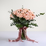 Букет із 35 кремових троянд Шиммер