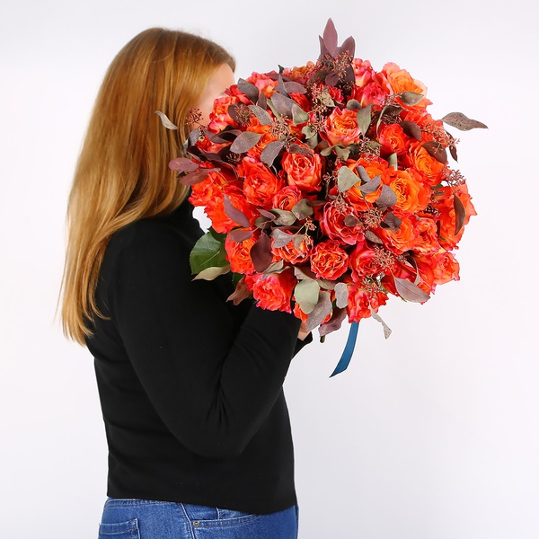 Bouquet of 35 roses Free Spirit