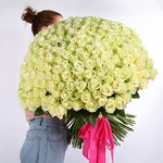 Bouquet of 201 white roses