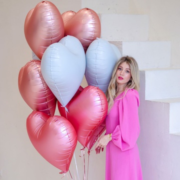 An armful of balloons "Tricolor cloud" M