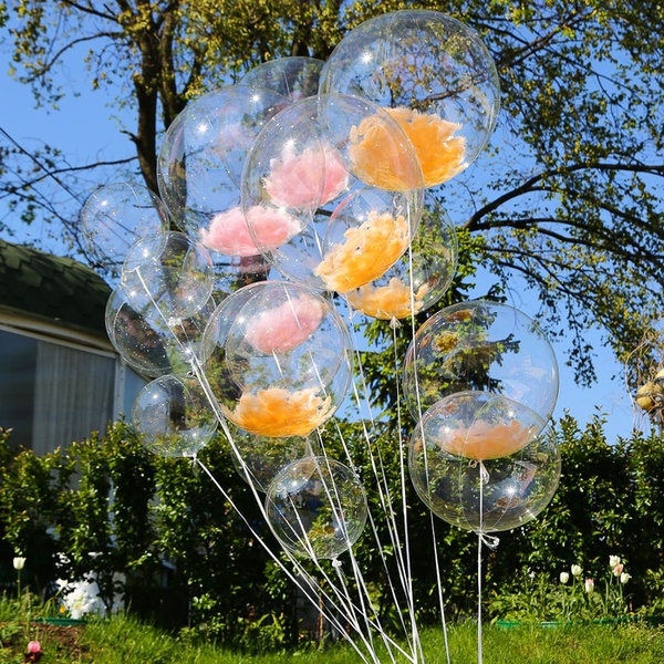 A bundle of Bubbles balloons "Bubbles of Happiness"