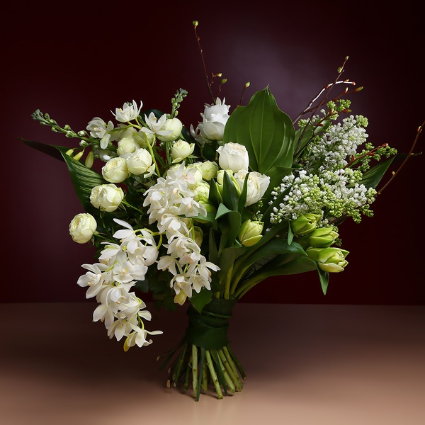 Bouquet with cymbidium branch