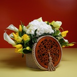 Floral composition "Marrakesh" beige