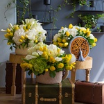 Floral composition "Marrakesh" beige