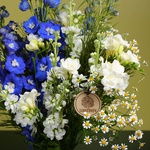 Bouquet "Marrakesh" with delphinium