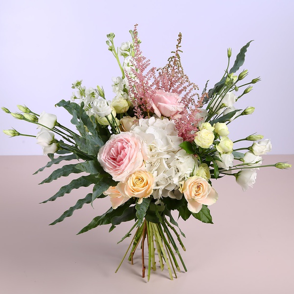 Bouquet with hydrangea and roses