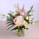 Bouquet with hydrangea and roses