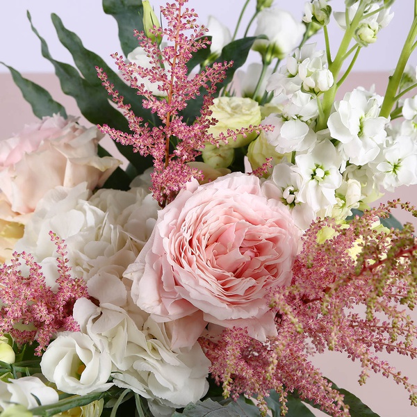 Bouquet with hydrangea and roses