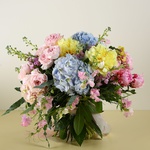 Bouquet with yellow peonies