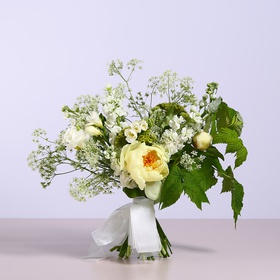 Field bouquet with yellow peony