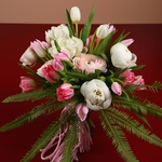 Bouquet white-pink of spring flowers