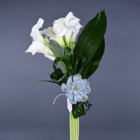 Mono bouquet of 11 white calla