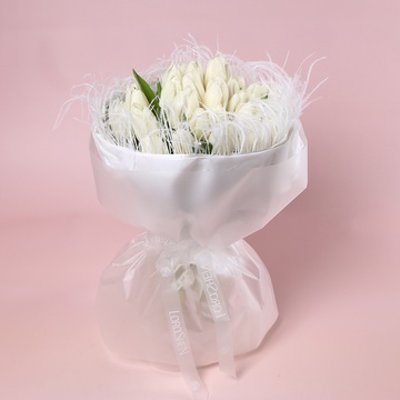 “Breath of Light: 35 White Tulips”